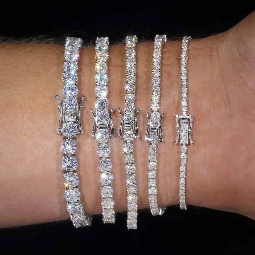Moissanite Tennis Bracelet 14K Gold