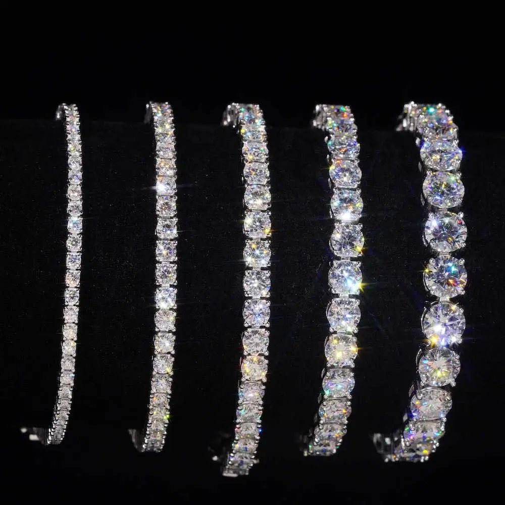 Moissanite Tennis Bracelet 14K Gold