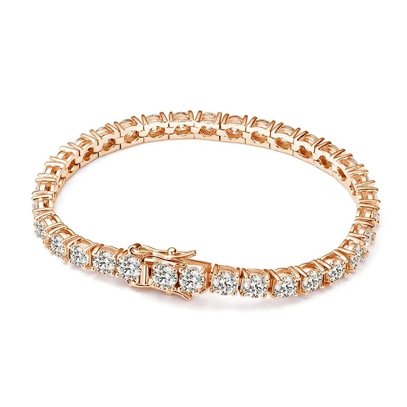 Moissanite Tennis Bracelet 14K Gold